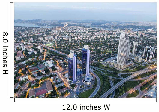 Financial District of Istanbul City Sight from Skyscraper Wall Mural