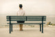 Woman Sitting On Bench Wall Decal