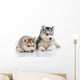 Little Husky Puppies Wall Decal