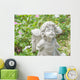 Fairy Statue Garden with Wall Decal
