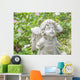 Fairy Statue Garden with Wall Decal