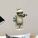 Cartoon Hippo Brushing His Wall Decal