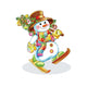 Cheerful Snowman With Christmas Tree Wall Decal