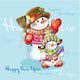 Two Happy Snowman With Gifts Wall Decal