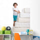 Child Climbing mattresses Wall Decal