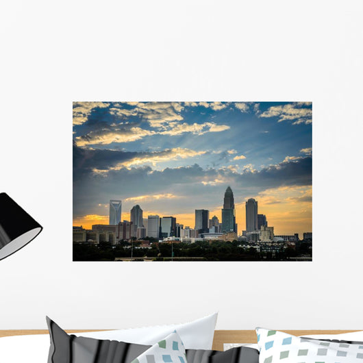 Charlotte North Carolina Sunset Wall Decal