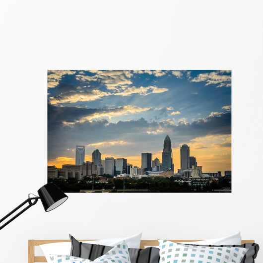 Charlotte North Carolina Sunset Wall Decal