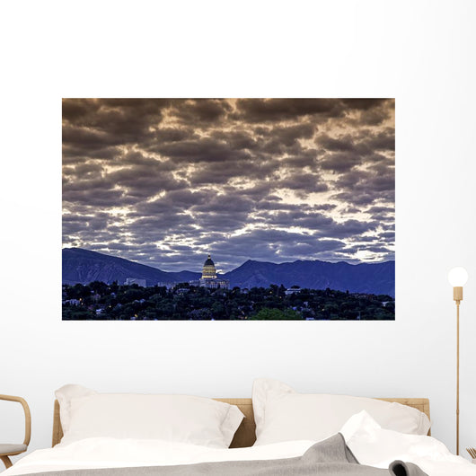 Clouds over Capital Salt Wall Decal
