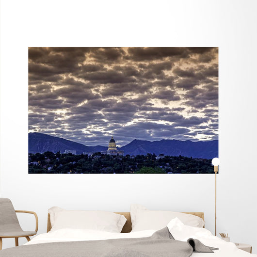 Clouds over Capital Salt Wall Decal