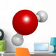 Water H2O Molecule Wall Decal