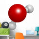 Water H2O Molecule Wall Decal