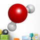 Water H2O Molecule Wall Decal