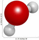 Water H2O Molecule Wall Decal
