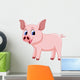 Cute Pig Cartoon Wall Decal