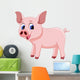Cute Pig Cartoon Wall Decal