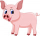 Cute Pig Cartoon Wall Decal