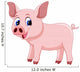 Cute Pig Cartoon Wall Decal