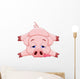 Cute Pig Cartoon Wall Decal