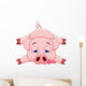 Cute pig cartoon Wall Decal