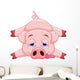 Cute pig cartoon Wall Decal