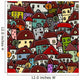 City Sketch Seamless Pattern Wall Decal