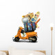 Retro Scooter Travel Wall Decal