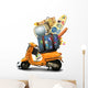 Retro Scooter Travel Wall Decal