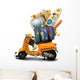 Retro Scooter Travel Wall Decal