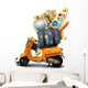 Retro Scooter Travel Wall Decal