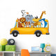 Animals on School Bus Wall Decal