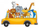 Animals On School Bus Wall Decal