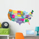 USA map with states Wall Decal
