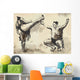 Calligraphy Art Sumo Wall Mural