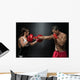 Young Fit Man Fighting A Woman Wall Mural