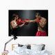 Young Fit Man Fighting A Woman Wall Mural