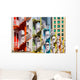 Colorful Spiral Stairs Singapore's Wall Decal