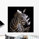 A Headshot of a Burchell's Zebra Wall Mural