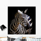 A Headshot of a Burchell's Zebra Wall Mural