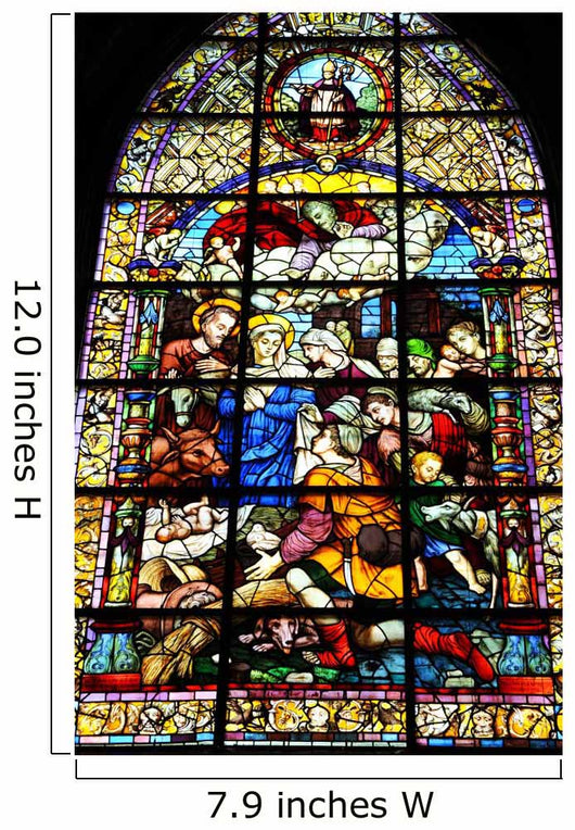 Stained Adoration Shepherds Cathedral Wall Decal