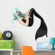 Blue-Haired Mermaid Wall Decal