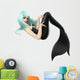 Blue-Haired Mermaid Wall Decal