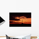 oil rig at sunset Wall Mural