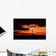 oil rig at sunset Wall Mural