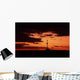 oil rig at sunset Wall Mural