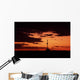 oil rig at sunset Wall Mural