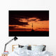 oil rig at sunset Wall Mural