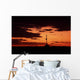 oil rig at sunset Wall Mural