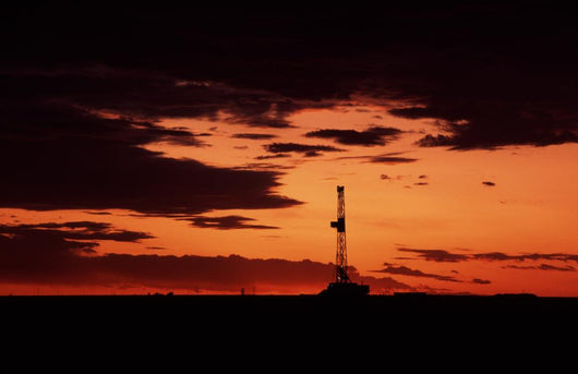Oil Rig At Sunset Wall Decal