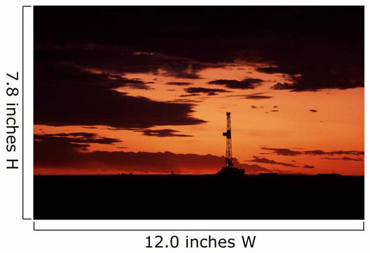 oil rig at sunset Wall Mural
