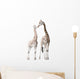 Two Nuzzling Giraffes Wall Decal